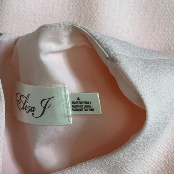 Eliza J Blush Pink Sleeveless Tiered Ruffle Sheath Dress Size 4 NWT - Picture 12 of 12